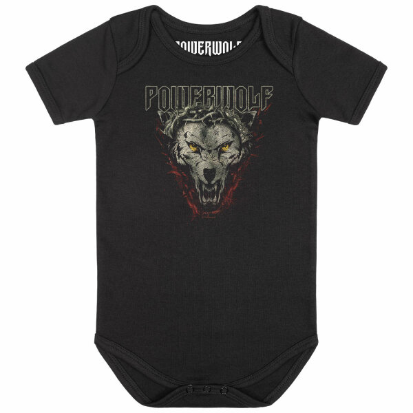 Powerwolf (Icon Wolf) - Baby bodysuit, black, multicolour, 56/62