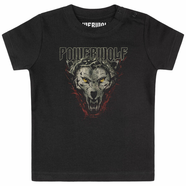 Powerwolf (Icon Wolf) - Baby T-Shirt, schwarz, mehrfarbig, 80/86