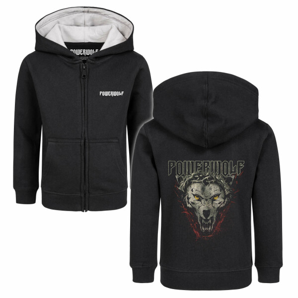 Powerwolf (Icon Wolf) - Kids zip-hoody, black, multicolour, 164