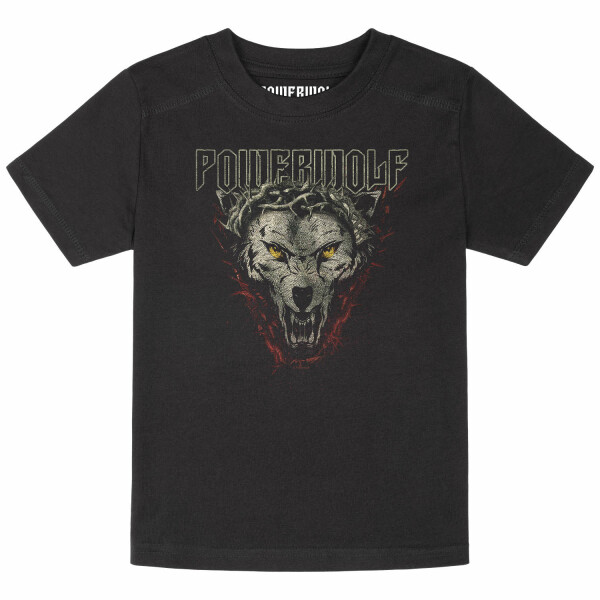 Powerwolf (Icon Wolf) - Kinder T-Shirt, schwarz, mehrfarbig, 152