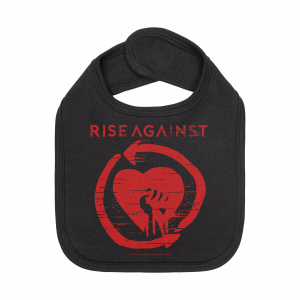 Rise Against (Heartfist) - Baby Lätzchen, schwarz, rot, one size