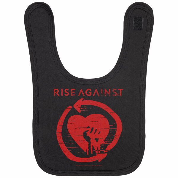 Rise Against (Heartfist) - Baby Lätzchen, schwarz, rot, one size