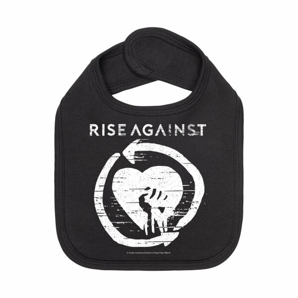 Rise Against (Heartfist) - Baby Lätzchen, schwarz, weiß, one size