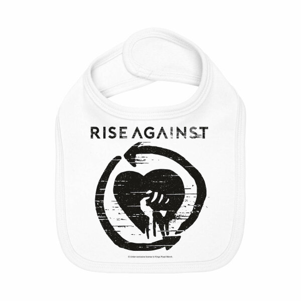 Rise Against (Heartfist) - Baby Lätzchen, weiß, schwarz, one size