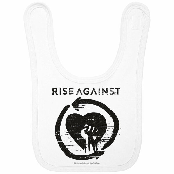 Rise Against (Heartfist) - Baby bib, white, black, one size