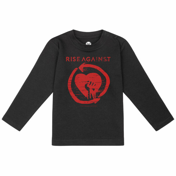 Rise Against (Heartfist) - Baby Longsleeve, schwarz, rot, 80/86