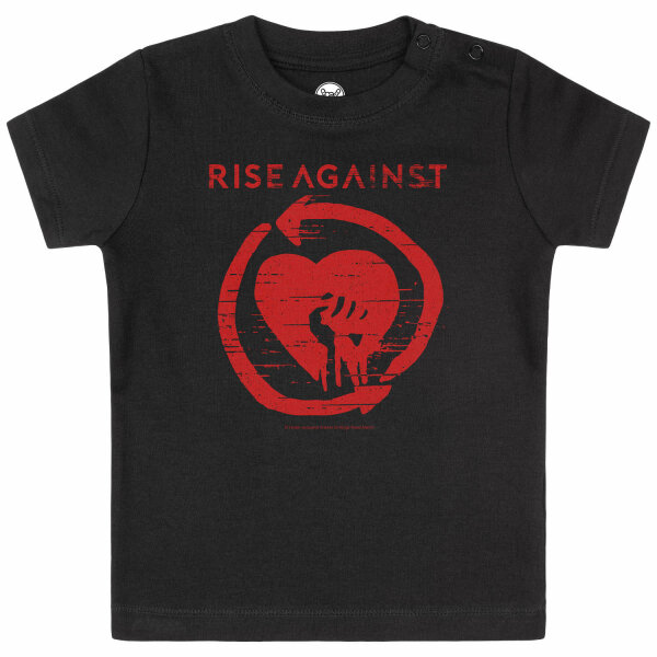 Rise Against (Heartfist) - Baby T-Shirt, schwarz, rot, 68/74