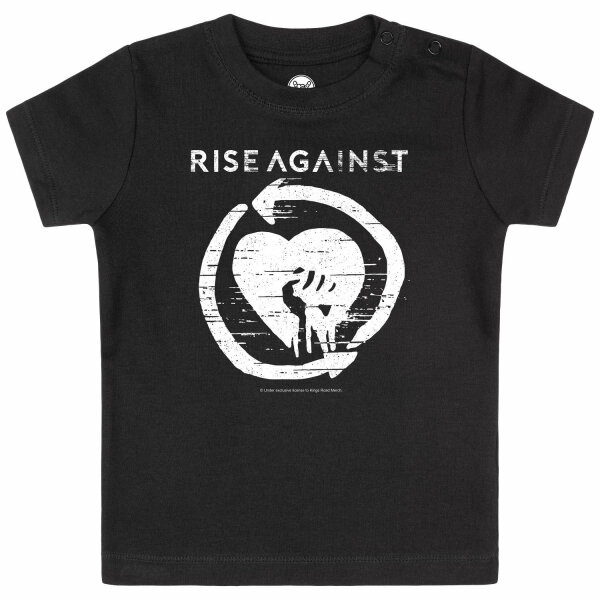 Rise Against (Heartfist) - Baby t-shirt, black, white, 80/86