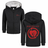 Rise Against (Heartfist) - Kinder Kapuzenjacke, schwarz, rot, 104