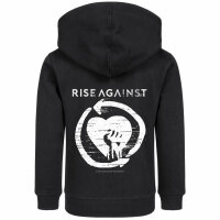 Rise Against (Heartfist) - Kinder Kapuzenjacke, schwarz, weiß, 104
