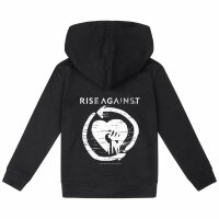 Rise Against (Heartfist) - Kids zip-hoody, black, white, 128