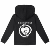 Rise Against (Heartfist) - Kids zip-hoody, black, white, 92