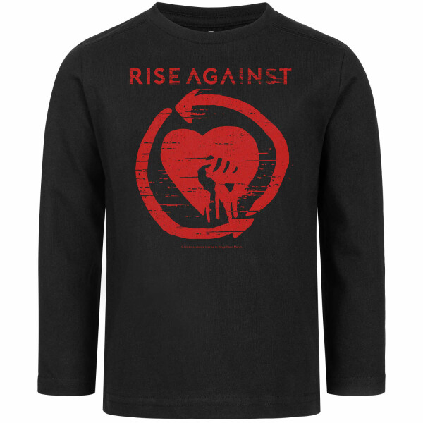 Rise Against (Heartfist) - Kinder Longsleeve, schwarz, rot, 116