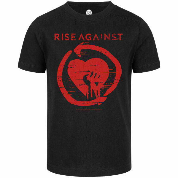 Rise Against (Heartfist) - Kids t-shirt, black, red, 128