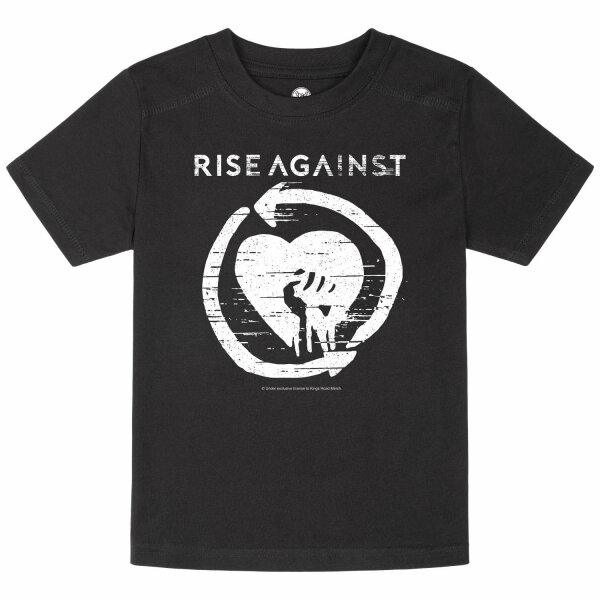 Rise Against (Heartfist) - Kinder T-Shirt, schwarz, weiß, 116