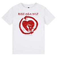 Rise Against (Heartfist) - Kinder T-Shirt, weiß, rot, 116