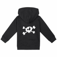 Splashed Skull - Baby zip-hoody, black, white, 56/62