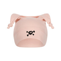 Splashed Skull - Baby cap - pale pink - black - one size