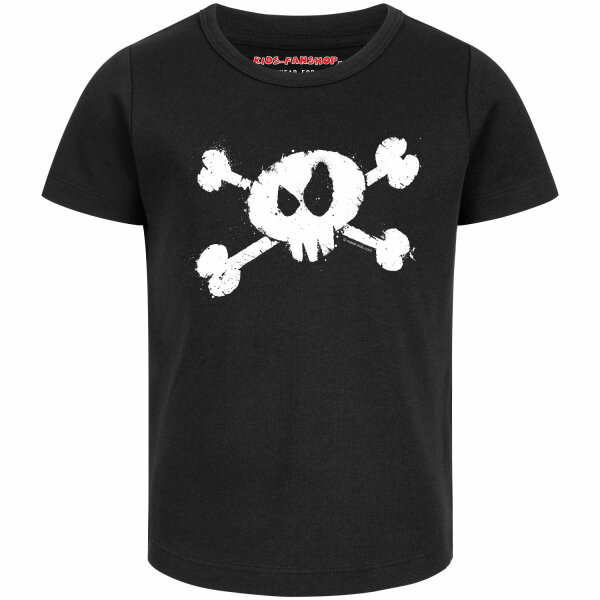 Splashed Skull - Girly shirt, black, white, 104