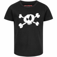 Splashed Skull - Girly Shirt - schwarz - weiß - 116