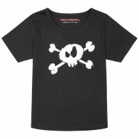 Splashed Skull - Girly shirt, black, white, 140