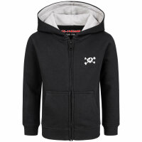 Splashed Skull - Kids zip-hoody, black, white, 152