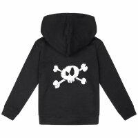 Splashed Skull - Kids zip-hoody, black, white, 152