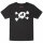 Splashed Skull - Kinder T-Shirt, schwarz, weiß, 116