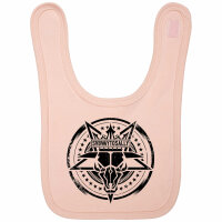 Subway to Sally (Crowned Skull) - Baby bib, pale pink, black, one size