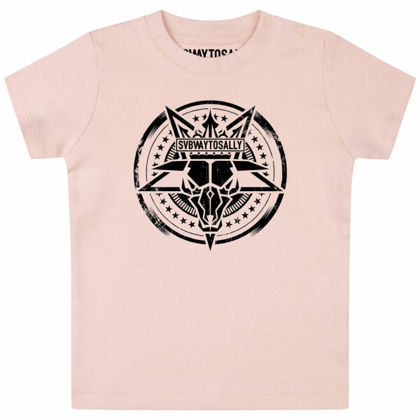 Subway to Sally (Crowned Skull) - Baby t-shirt, pale pink, black, 56/62