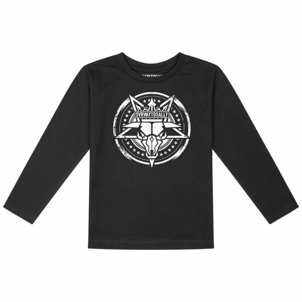 Subway to Sally (Crowned Skull) - Kinder Longsleeve, schwarz, weiß, 92