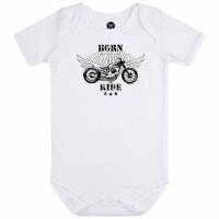 born to ride - Baby bodysuit - white - black - 80/86