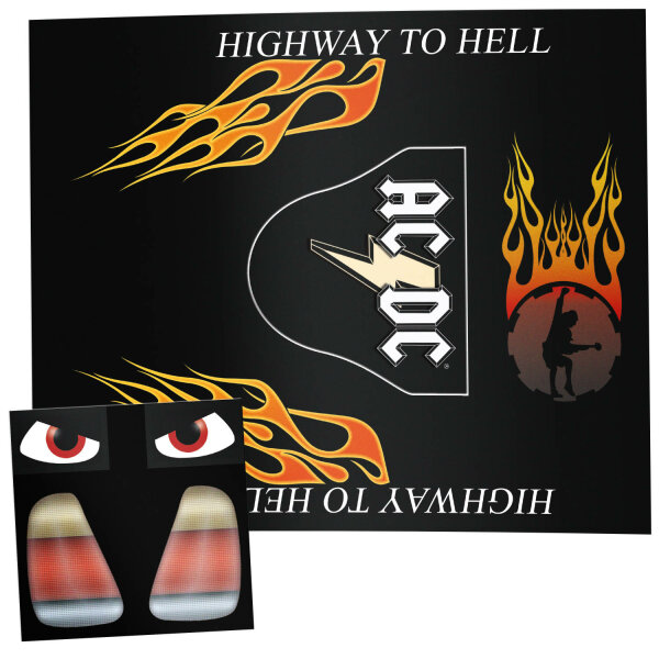 AC/DC (Highway to hell) - Bobby car stickerset, white, multicolour, one size