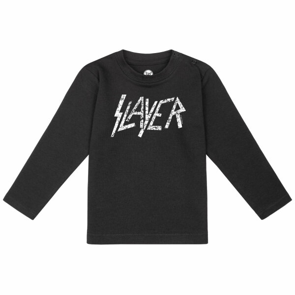 Slayer (Logo) - Baby longsleeve, black, white, 80/86
