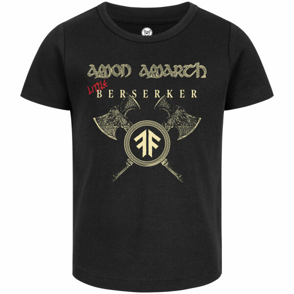 Amon Amarth (Little Berserker) - Girly Shirt, schwarz, Elfenbein/rot, 152