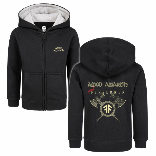 Amon Amarth (Little Berserker) - Kids zip-hoody, black, ivory/red, 116