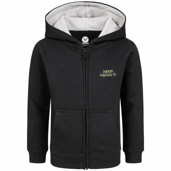 Amon Amarth (Little Berserker) - Kids zip-hoody, black, ivory/red, 140