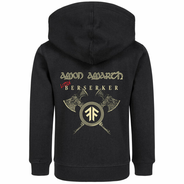 Amon Amarth (Little Berserker) - Kids zip-hoody, black, ivory/red, 140