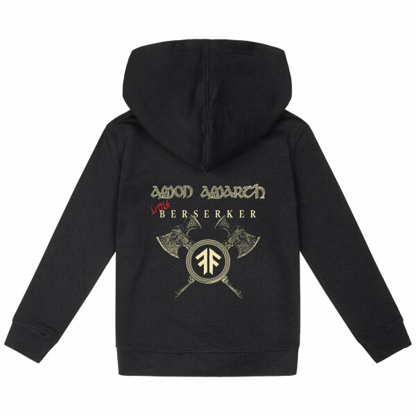 Amon Amarth (Little Berserker) - Kids zip-hoody, black, ivory/red, 140