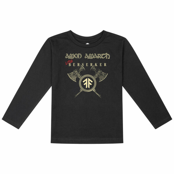 Amon Amarth (Little Berserker) - Kids longsleeve, black, ivory/red, 140