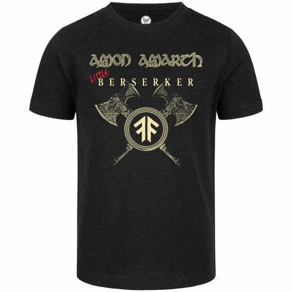 Amon Amarth (Little Berserker) - Kinder T-Shirt, schwarz, Elfenbein/rot, 128