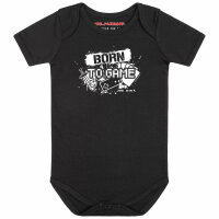 Born to Game - Baby bodysuit - black - white - 56/62