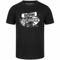 Born to Game - Kinder T-Shirt - schwarz - weiß - 140