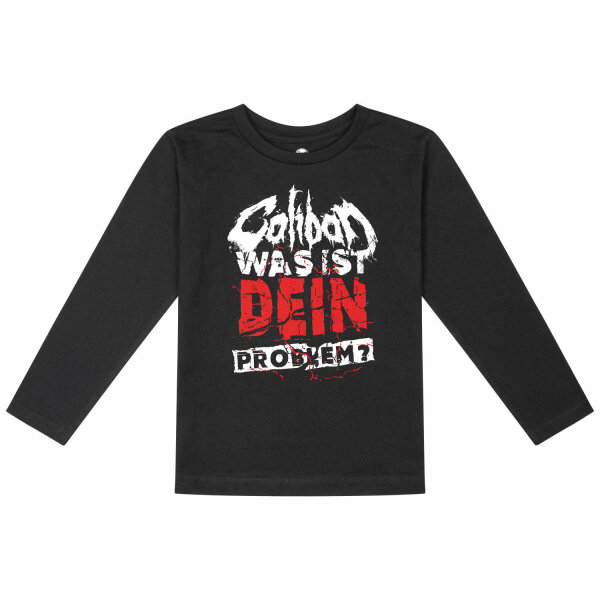 Caliban (Was ist dein Problem?) - Kids longsleeve, black, red/white, 104