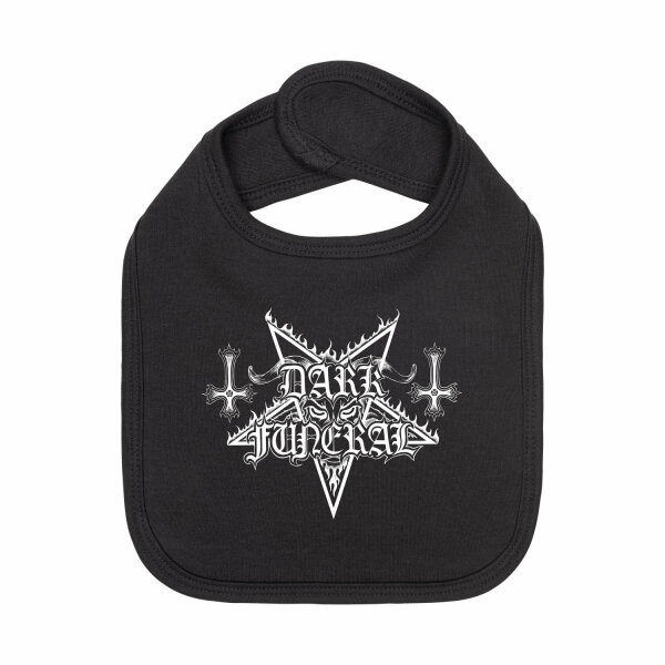 Dark Funeral (Logo) - Baby Lätzchen, schwarz, weiß, one size