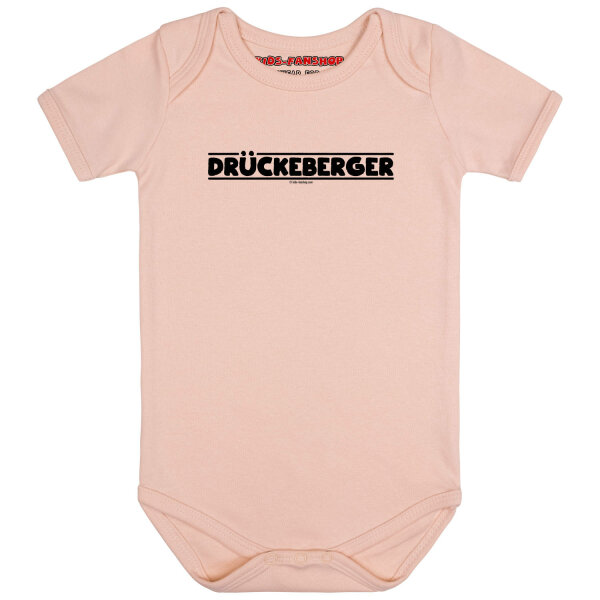 Drückeberger - Baby bodysuit, pale pink, black, 56/62