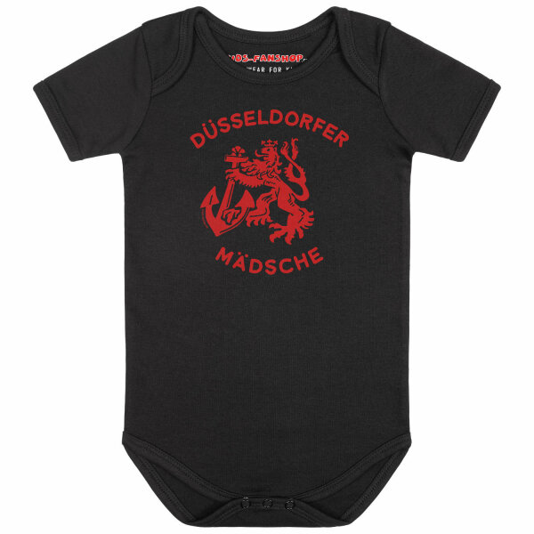 Düsseldorfer Mädsche - Baby bodysuit, black, red, 68/74