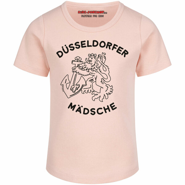 Düsseldorfer Mädsche - Girly Shirt, hellrosa, schwarz, 104