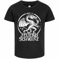 Feuerschwanz (Drache) - Girly shirt - black - white - 152