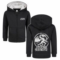 Feuerschwanz (Drache) - Kids zip-hoody, black, white, 116